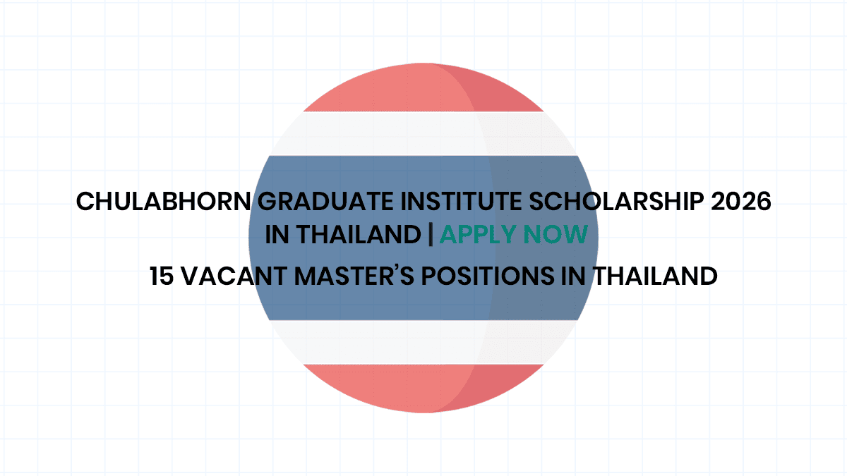 Chulabhorn Graduate Institute Scholarship 2026 in Thailand