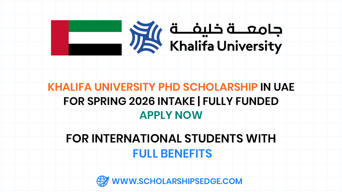 Khalifa University PhD Scholarship in UAE