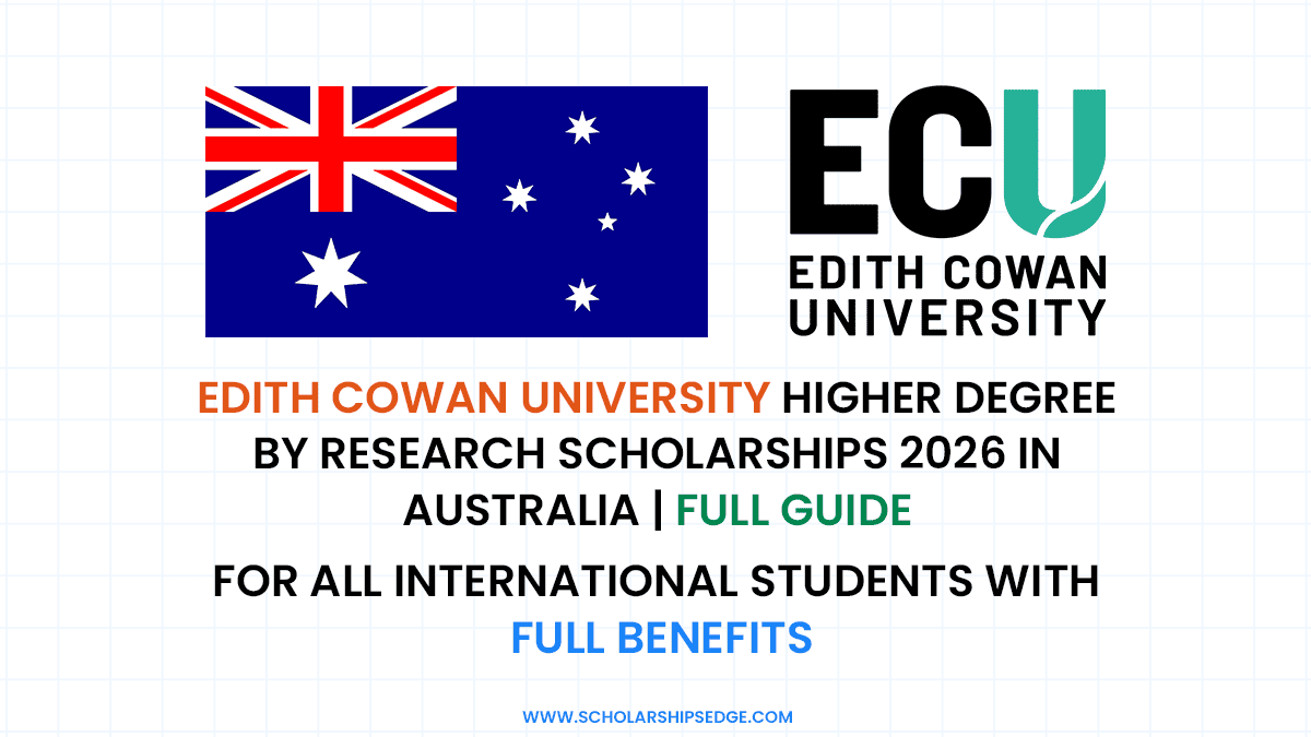 ECU Higher Degree by Research Scholarships in Australia for master's and phd students worldwide.