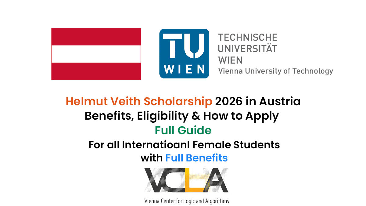 Helmut Veith Scholarship at TU WEIN, Austria for all international Female Master's Students.