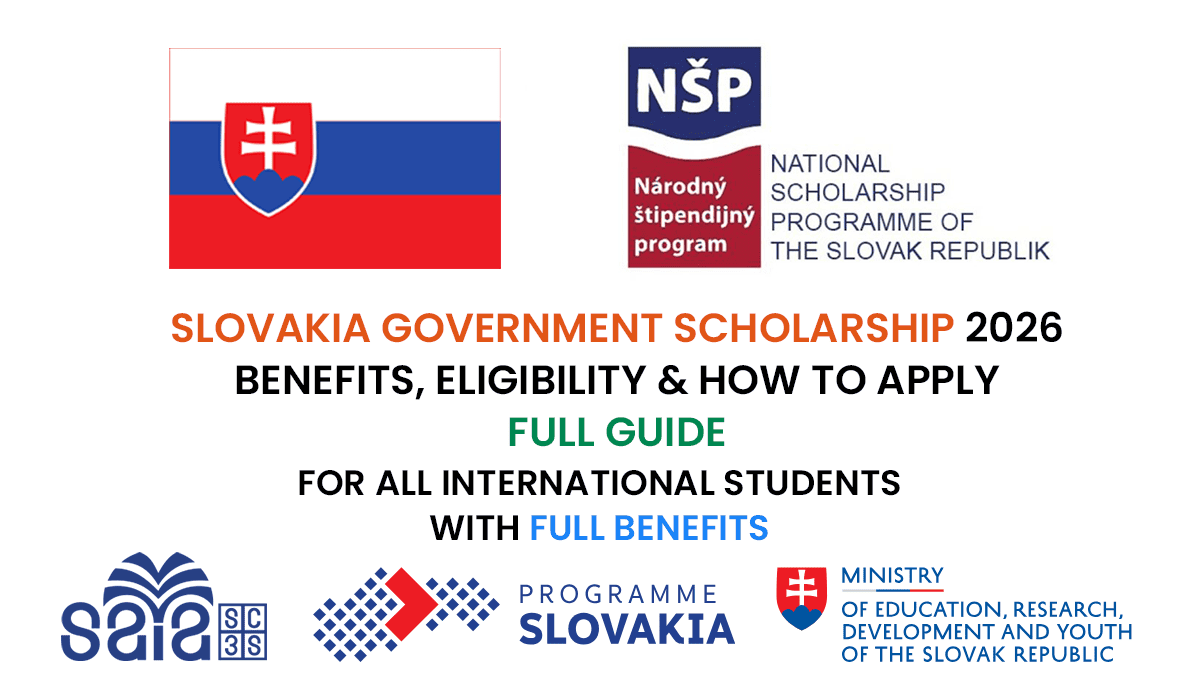 The Slovak Government Scholarship, also known as National Scholarship Programme (NSP), is open to international Master’s and PhD students, as well as university teachers, researchers, and artists to apply.