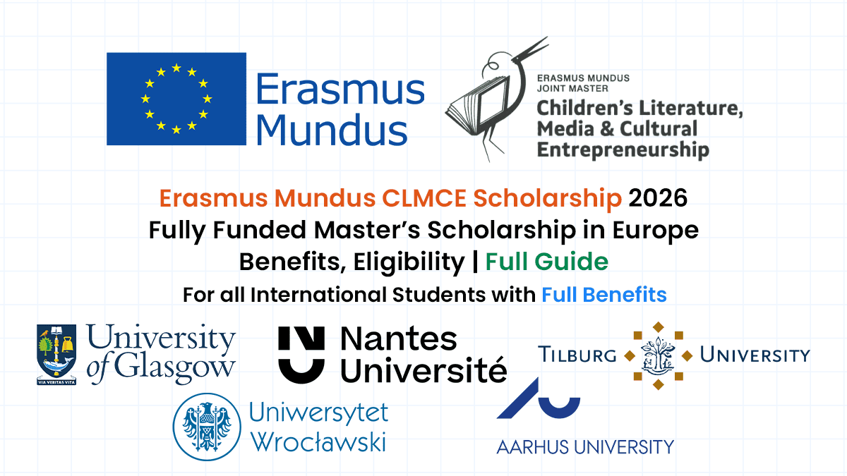 Erasmus Mundus CLMCE Scholarship for international students to pursue a Fully Funded Master's degree in Europe.