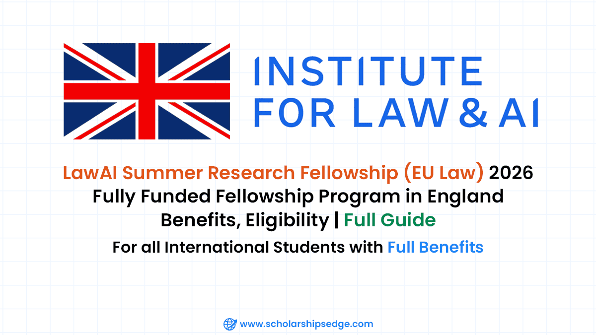 LawAI Summer Research Fellowship (EU Law) in uk for students interested in EU law and artificial intelligence.