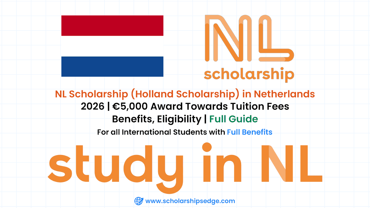 The NL Scholarship is a one-time financial award for non-EEA students who wish to pursue a full-time Bachelor’s or Master’s degree at participating universities in the Netherlands by the Dutch Government.