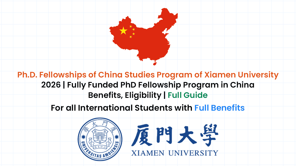 China Studies Program PhD Fellowships at Xiamen University