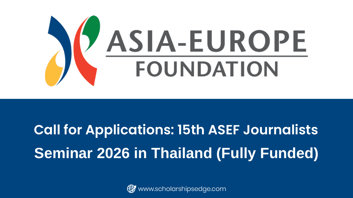 15th ASEF Journalists Seminar 2026 in Thailand