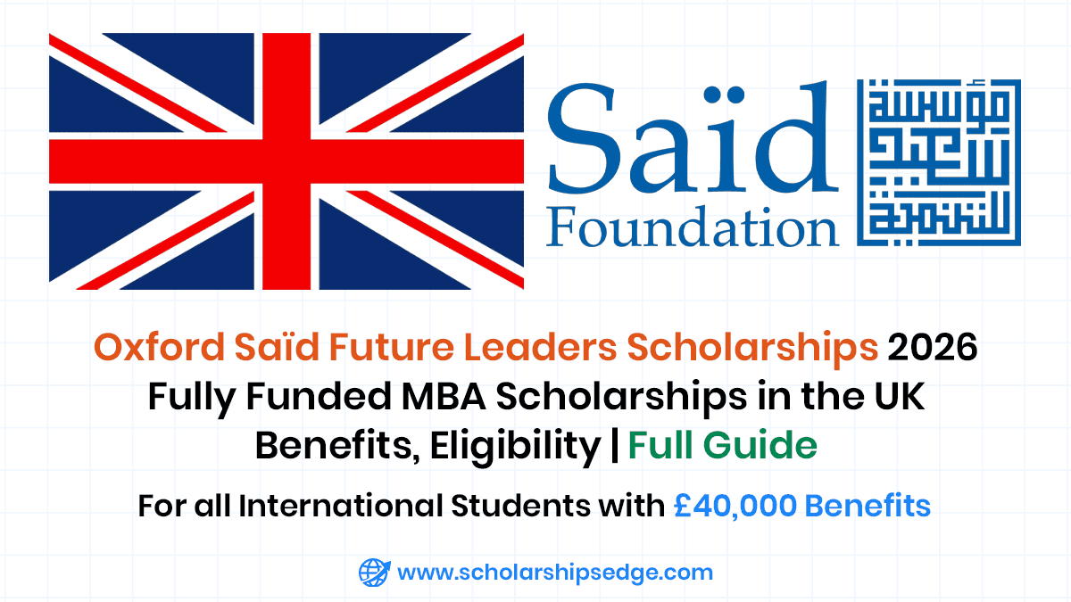 Oxford Saïd Future Leaders Scholarships 2026