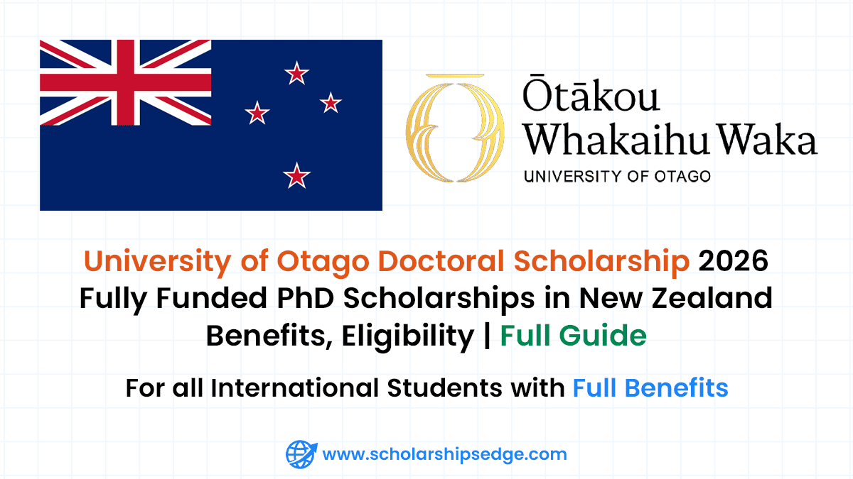 University of Otago Doctoral Scholarship 2026 in New Zealand