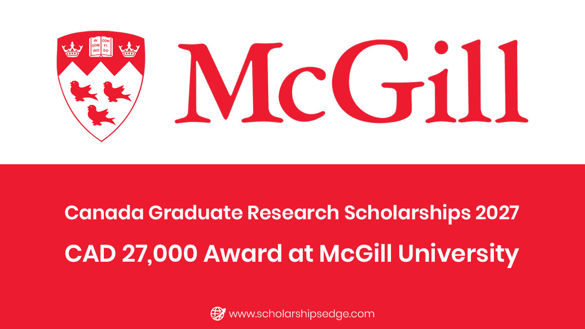 Canada Graduate Research Scholarships 2027
