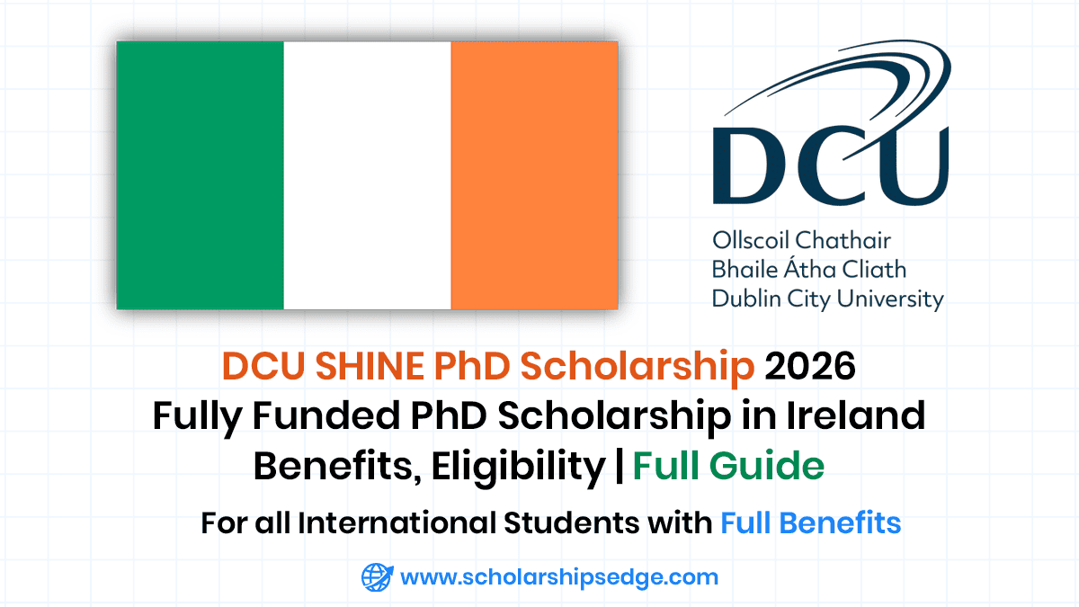 DCU SHINE PhD Scholarship 2026