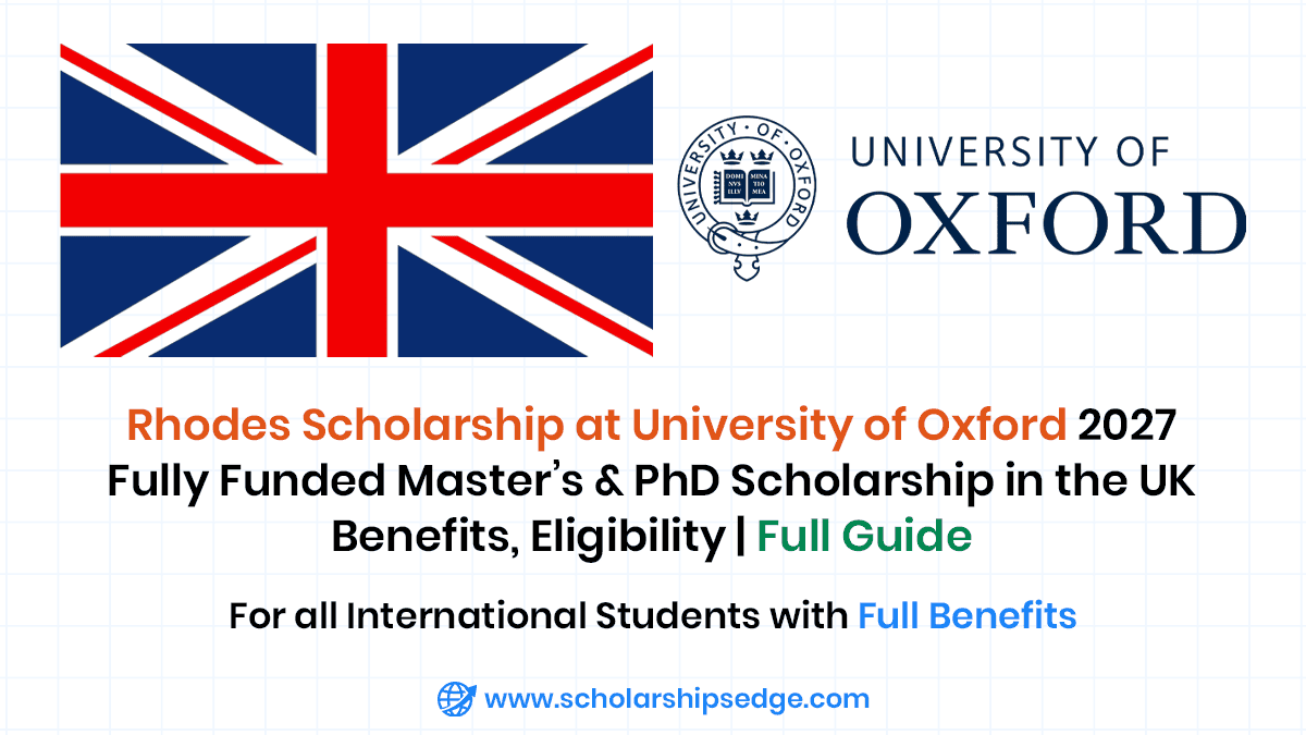 Rhodes Scholarship 2027 in UK