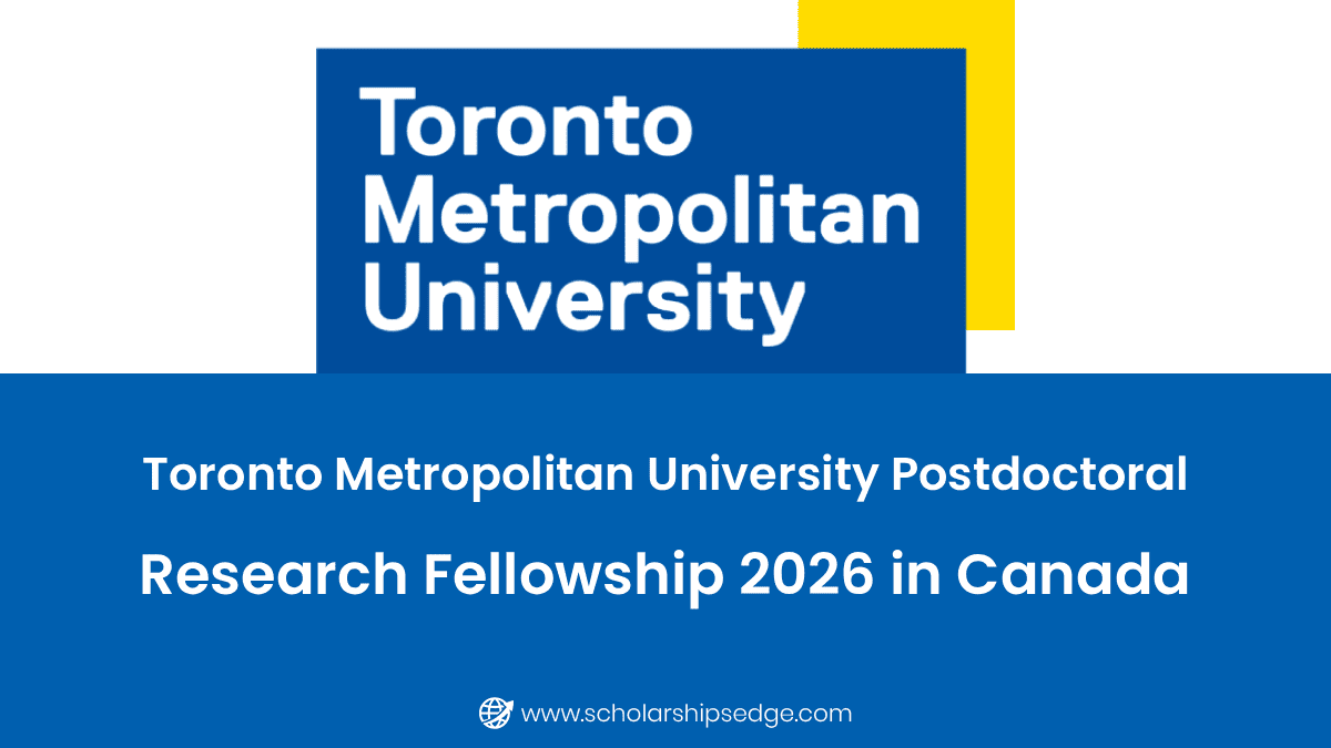 Toronto Metropolitan University Postdoctoral Research Fellow 2026