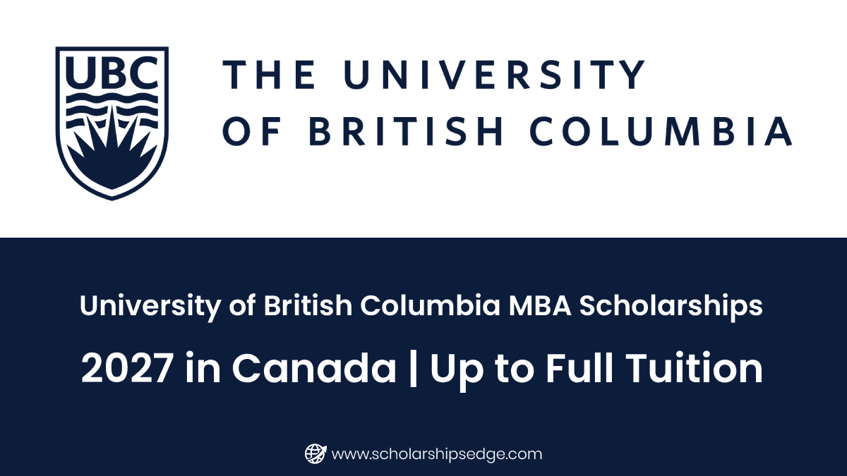University of British Columbia MBA Scholarships 2027