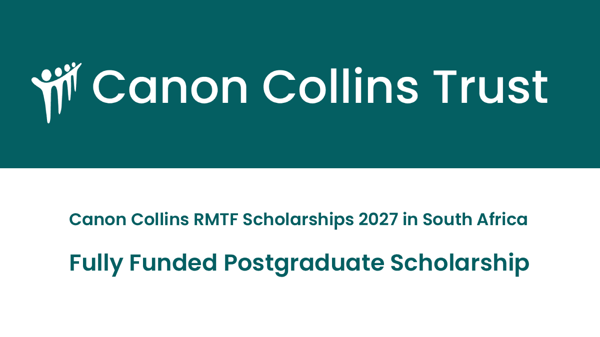 Canon Collins RMTF Scholarships 2027 in South Africa