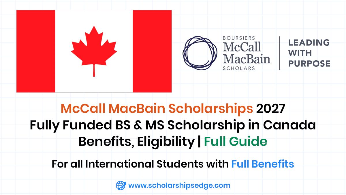 McCall MacBain Scholarships 2027 in Canada