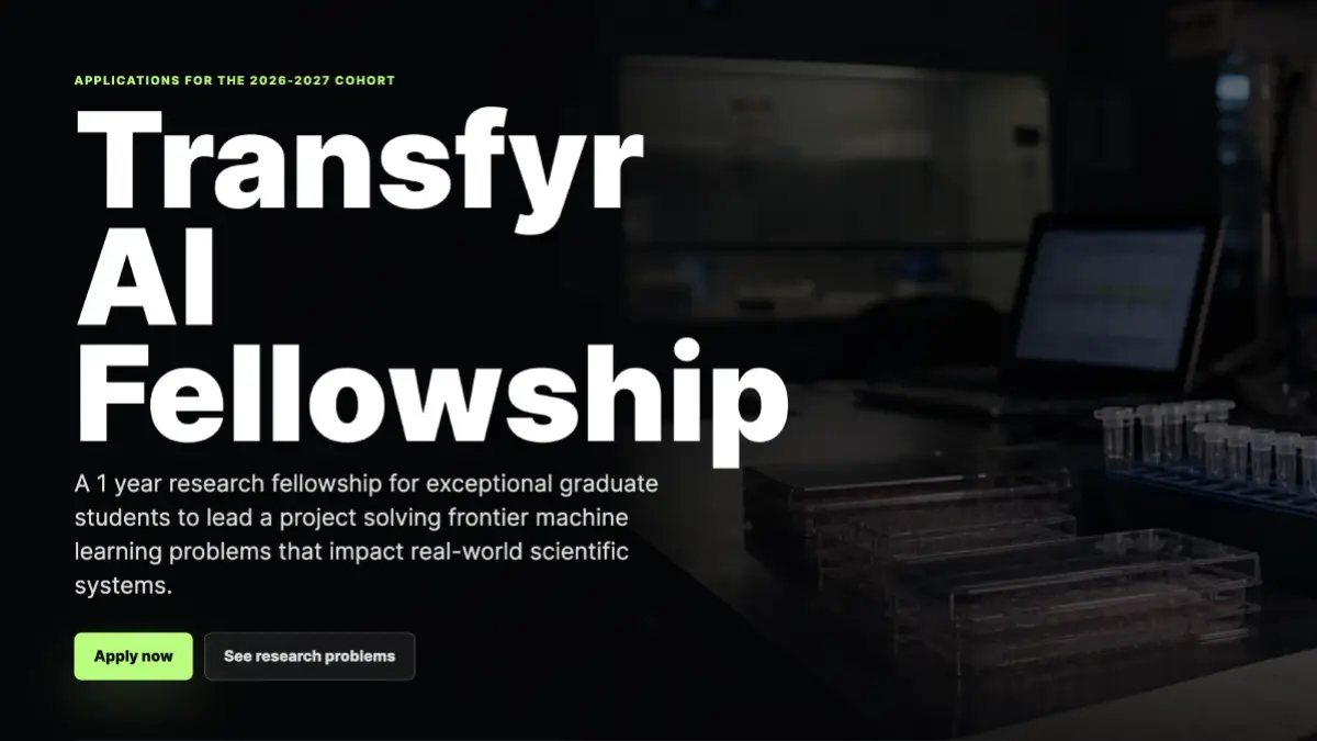 Transfyr AI Fellowship 2026-2027 in USA