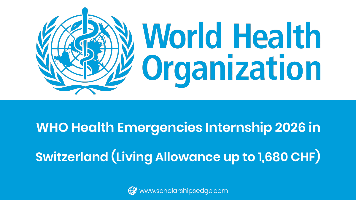 WHO Health Emergencies Internship 2026