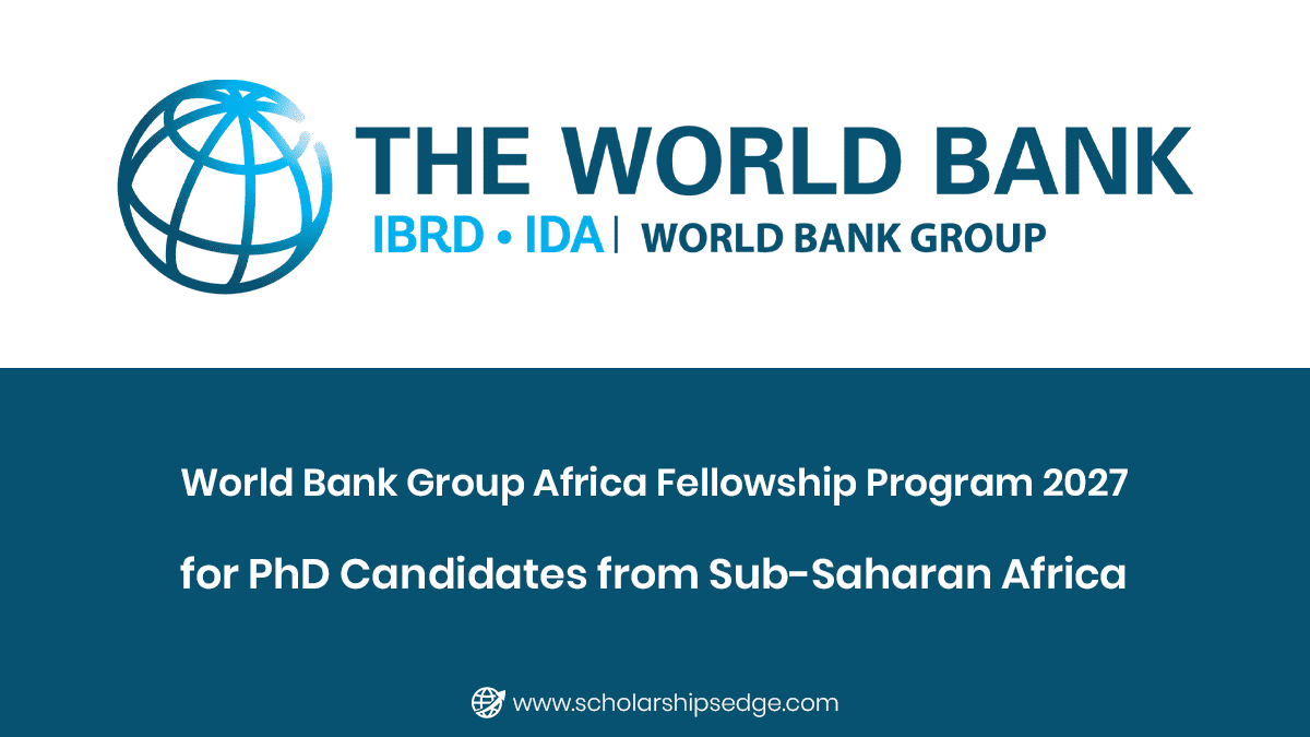 World Bank Group Africa Fellowship Program 2027