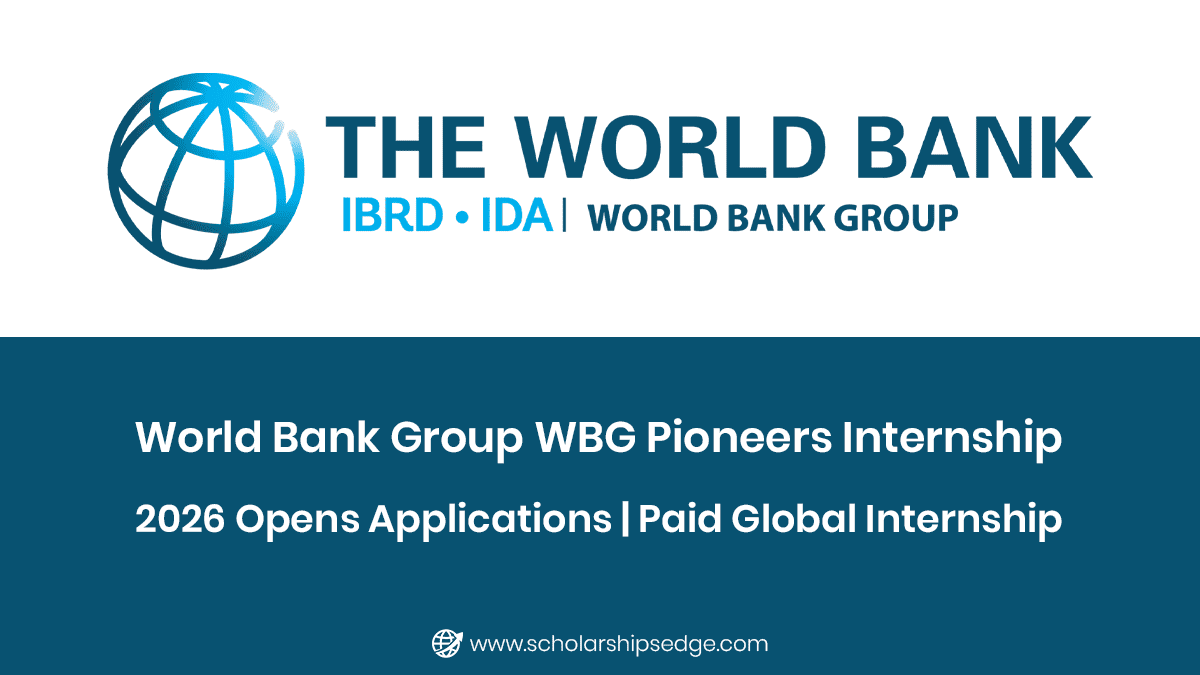 World Bank Group WBG Pioneers Internship Program 2026