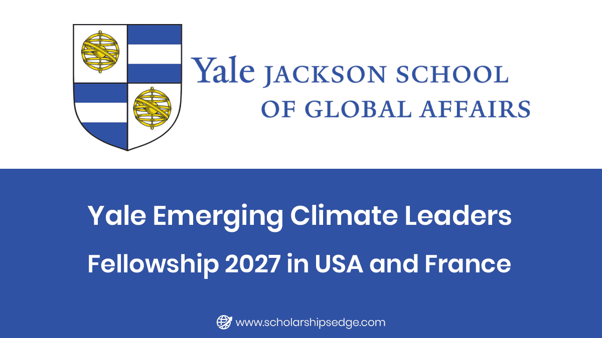 Yale Emerging Climate Leaders Fellowship 2027