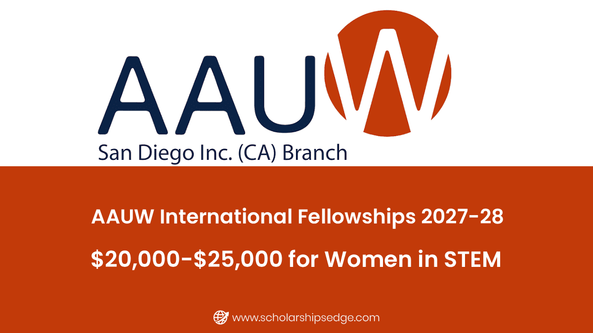AAUW International Fellowships 2027-28 in USA