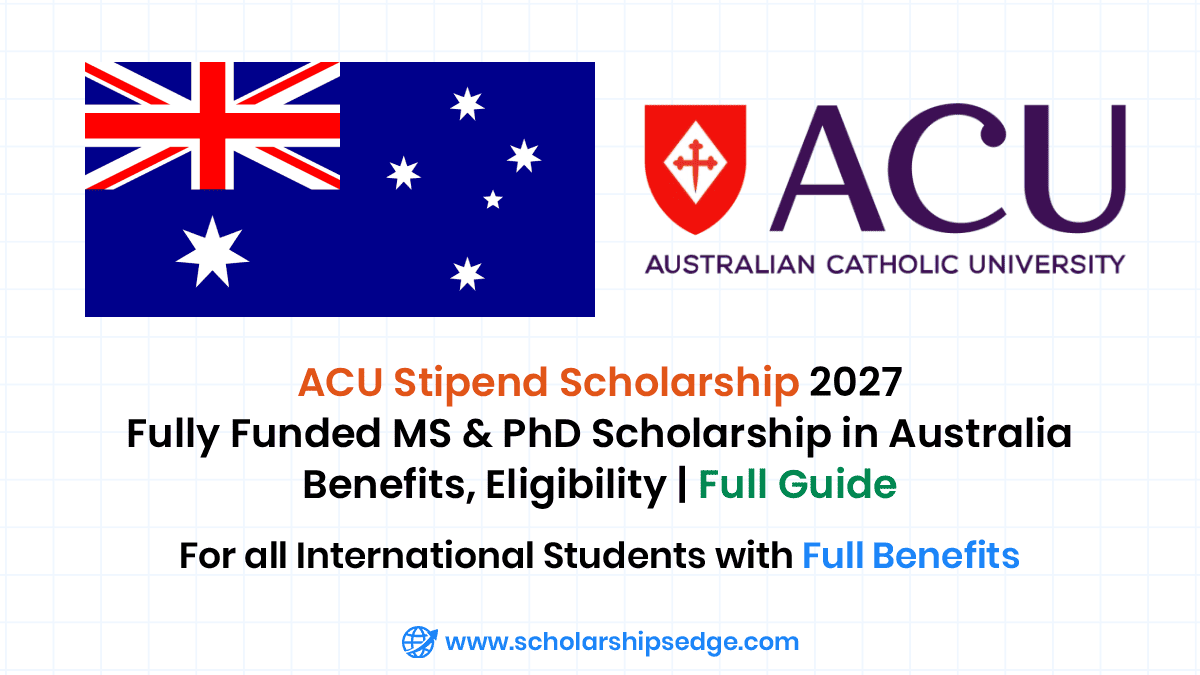 ACU Stipend Scholarship 2027 in Australia