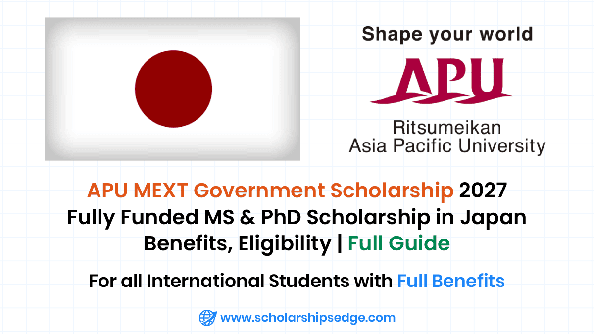APU MEXT University Recommendation Scholarship 2027 in Japan