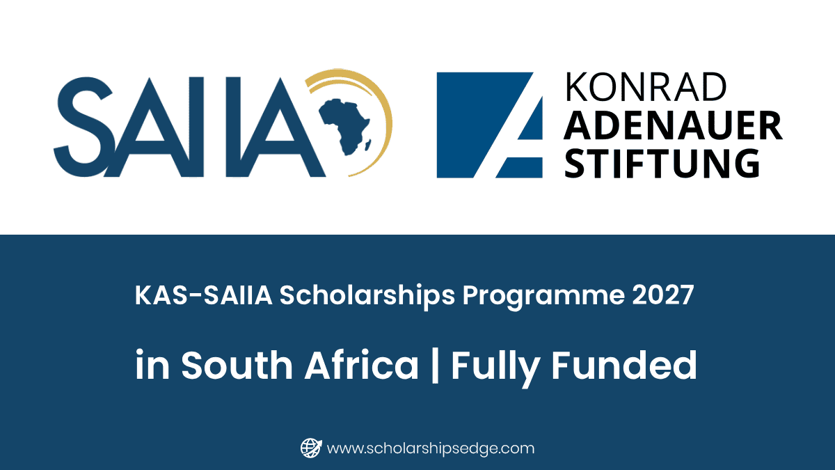 KAS-SAIIA Scholarships Programme 2027 in South Africa