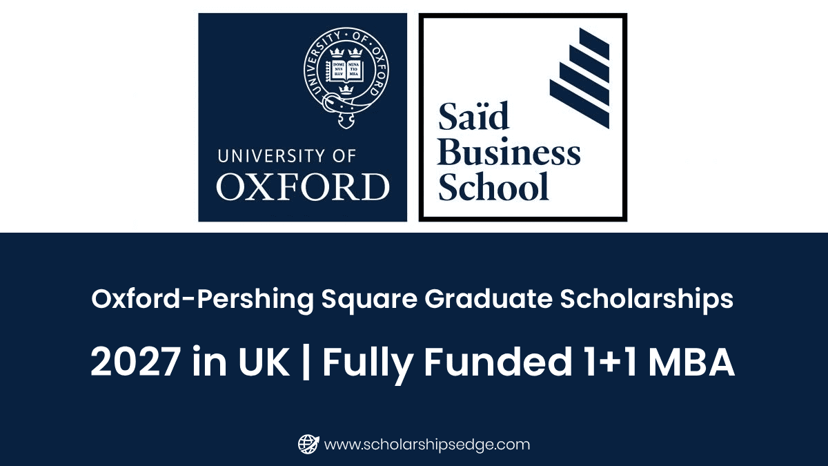 Oxford-Pershing Square Graduate Scholarships 2027 in UK