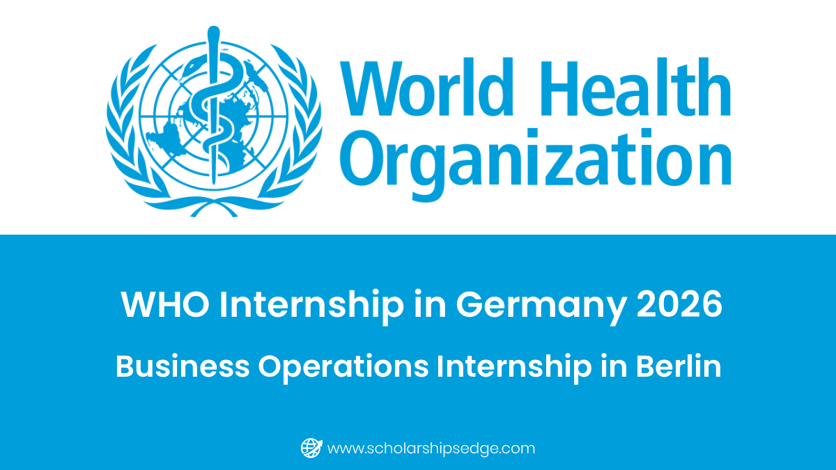 WHO Business Operations Internship in Germany 2026