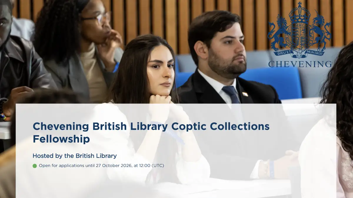 Chevening British Library Coptic Collections Fellowship 2027 in UK