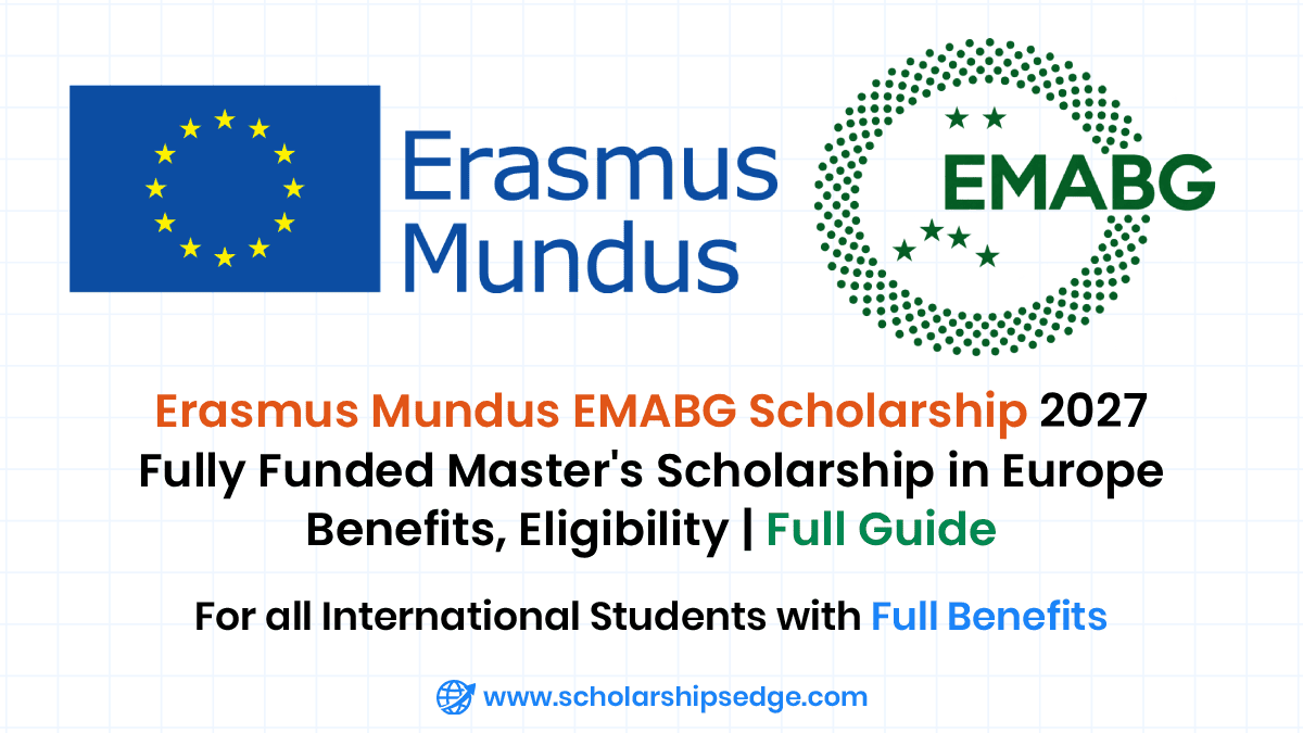 Erasmus Mundus EMABG Scholarship 2027 in Europe