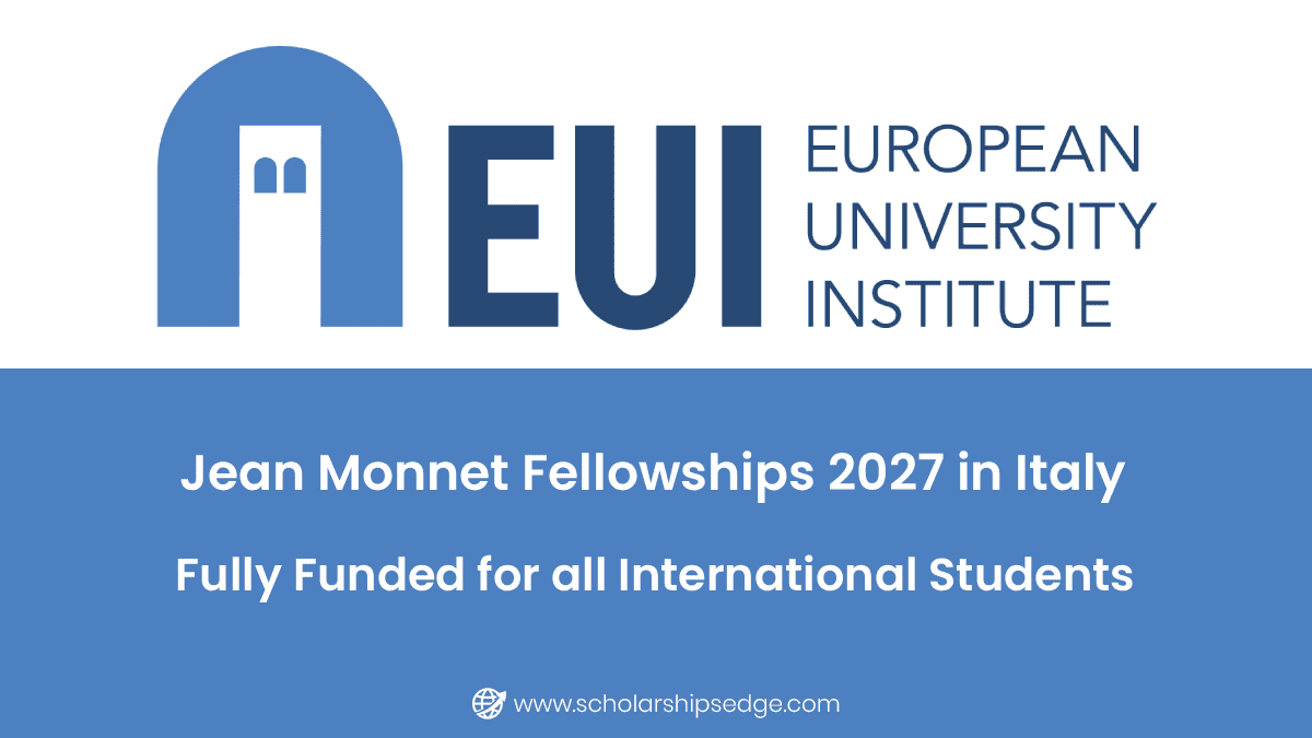 Jean Monnet Fellowships 2027 in Italy
