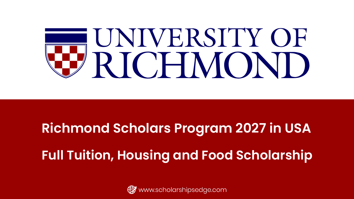 Richmond Scholars Program 2027 in USA
