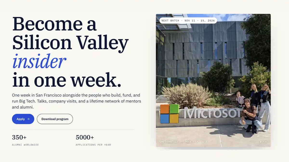 Silicon Valley Fellowship 2026